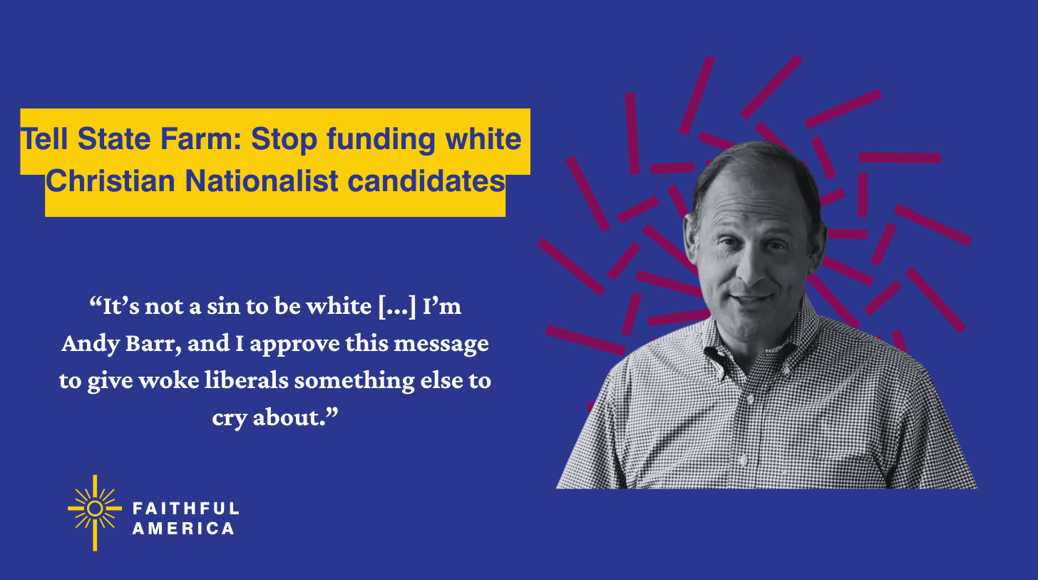 Tell State Farm: People of faith reject white supremacist slogans