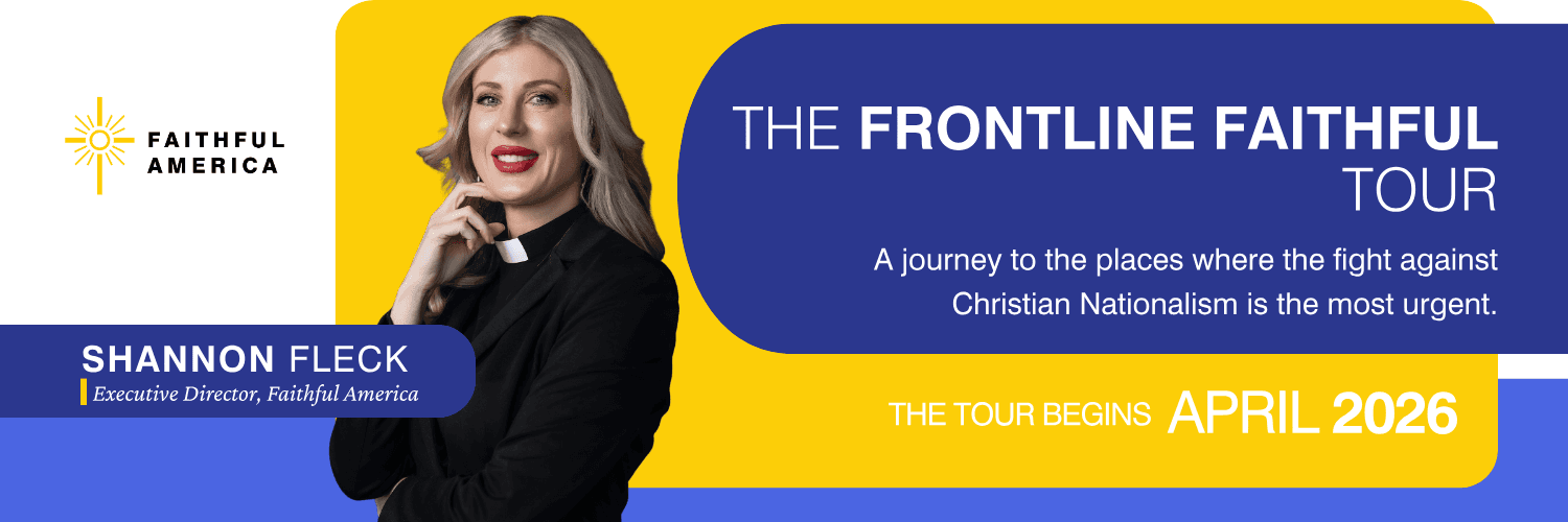The Frontline Faithful Tour: A journey to the places where the fight against Christian Nationalism is the most urgent. The tour beings April 2026